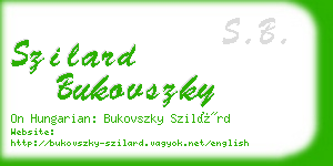 szilard bukovszky business card